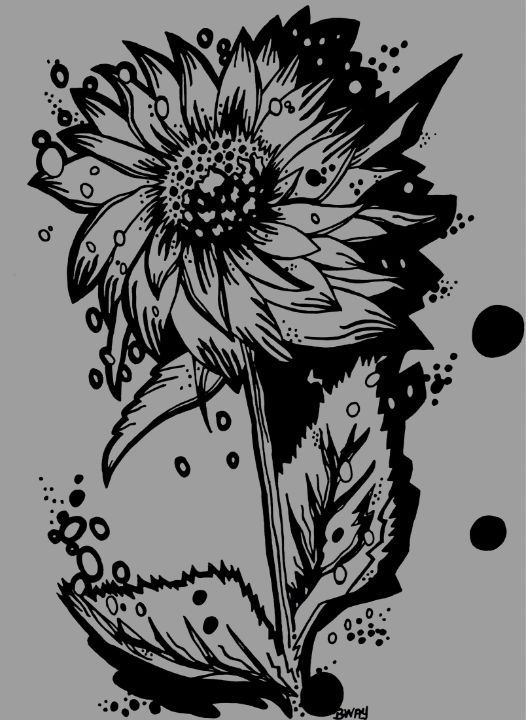 Sunflower  Free Tattoo Stencils