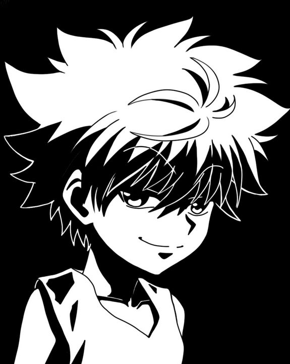 My first attempt at drawing ANYTHING anime - Killua Zoldyck; favorite  character from just about any series. 'Recently broke up with my man and i  swear, binge watching HunterXHunter has been the