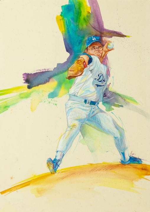 Fernando Valenzuela - AlonzoFineArt - Paintings & Prints, Sports & Hobbies,  Baseball - ArtPal