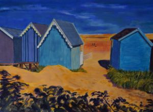 Beach Huts from the Dunes.
