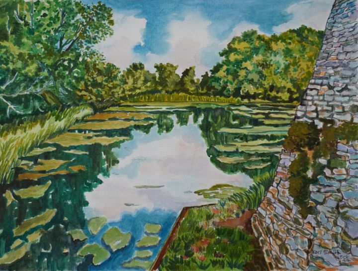 Baconsthorpe castle moat. - Karl's Art for Parkinson's
