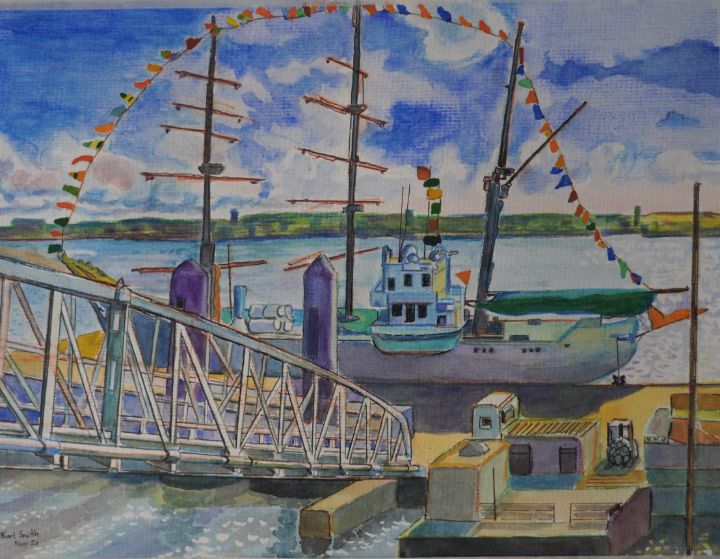 Liverpool Docks: Sailing Ship. - Karl's Art for Parkinson's