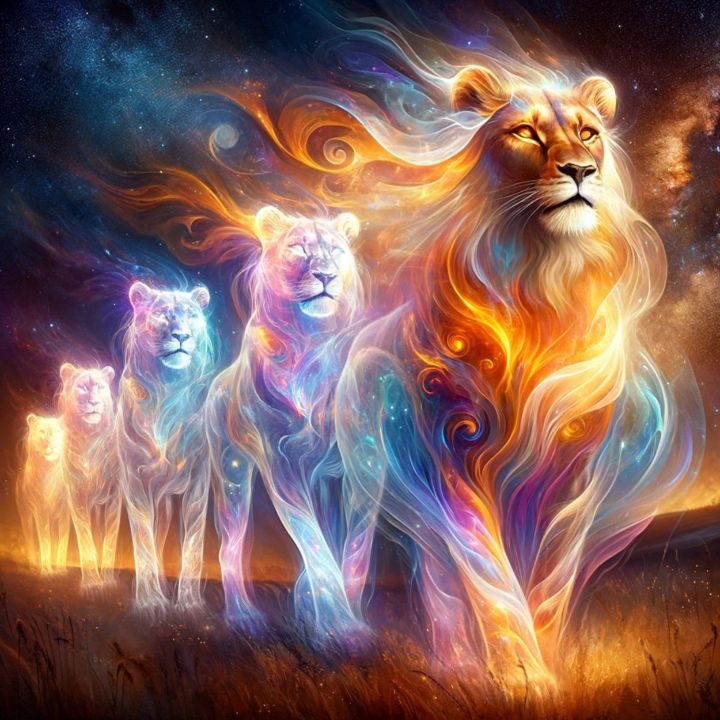 Lion's & Lionesses- Spirit Guides - Domz Waimotu Art - Digital Art & AI ...