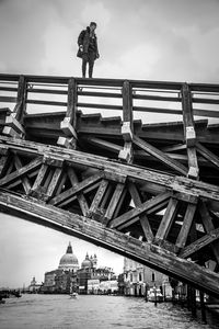 Standing on top of the bridge Venice