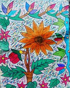 Hand-painted Flower Sunflower DIY Oi
