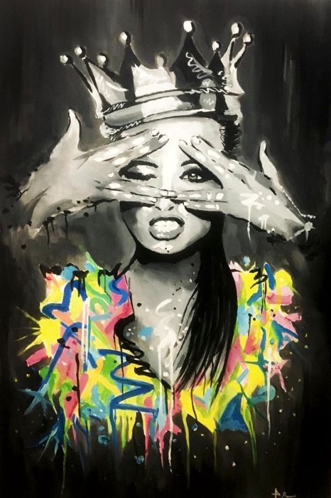 Fashion Women Art Canvas Painting And Graffiti Street Wall Art