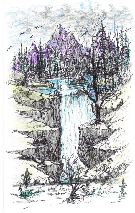 How to draw a waterfalls