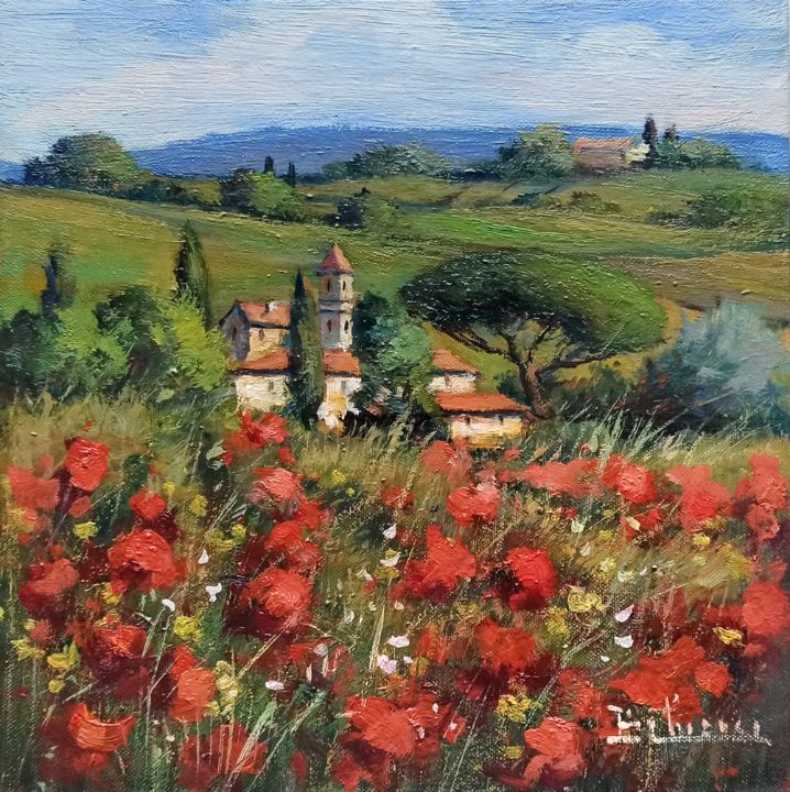 Tuscany painting by Bruno Chirici - Modí Arte - Italian paintings ...