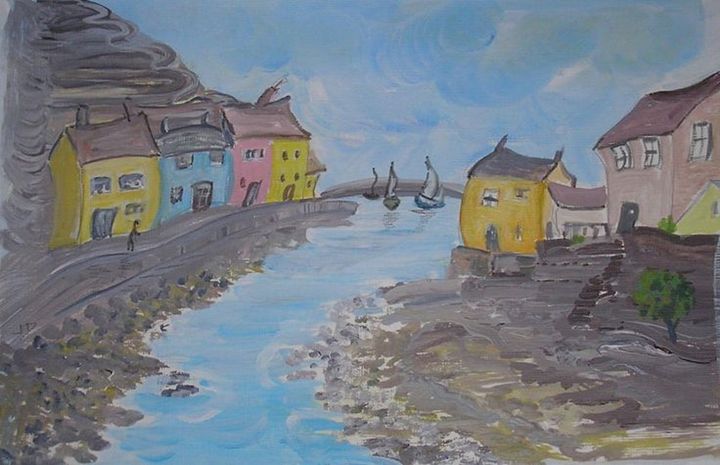 Beside The Sea At Staithes - Artist Janet Davies - Paintings & Prints ...