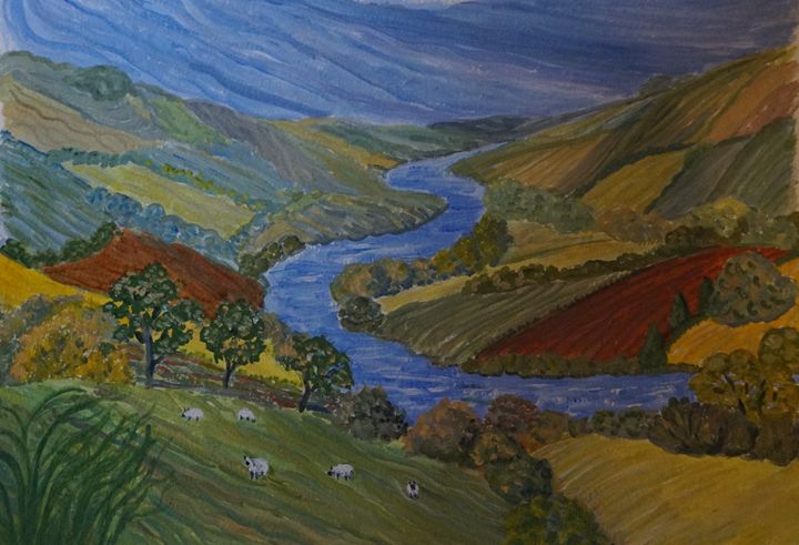 Impression Of Exe Valley - Artist Janet Davies