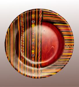Seeing red plate - Kathy Berg art glass