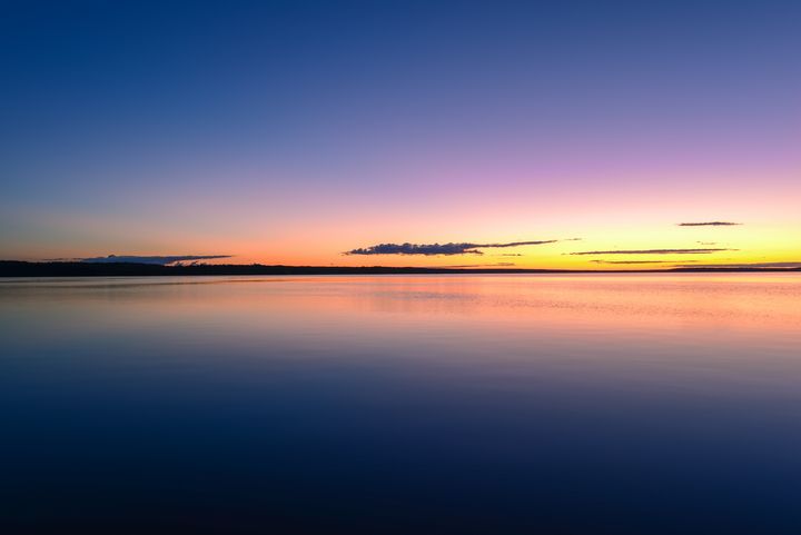 Blue sky in the orange twilight glow - yarvin13 - Photography ...