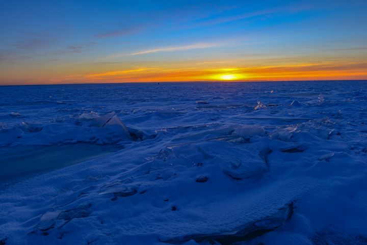 sunset above the frozen icy sea - yarvin13 - Photography, Landscapes ...