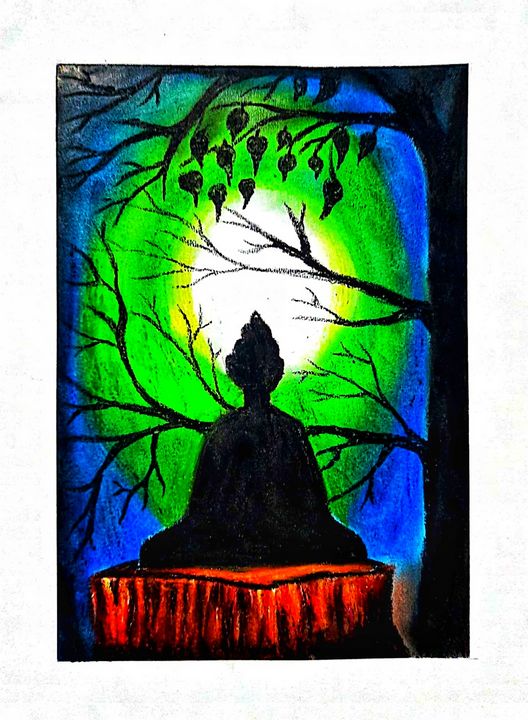 Budha Doodle Art - Kalawati Art Gallery - Paintings & Prints
