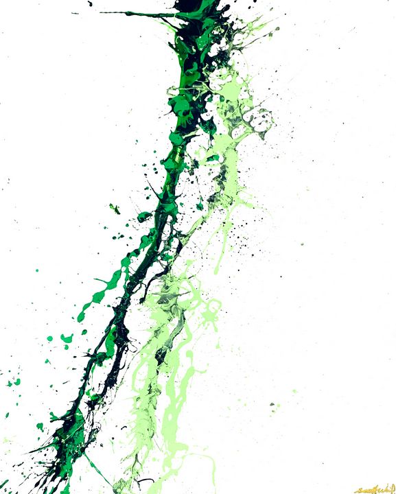 Making Green - Splatter Art