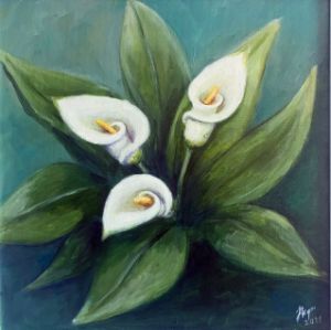 Three calla lilies - Mint Hedgehog gallery