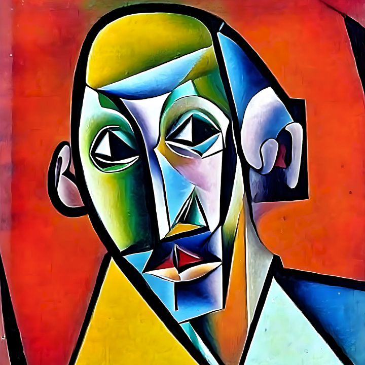 Cubist Style Portrait - Luigi Petro - Digital Art, People & Figures 