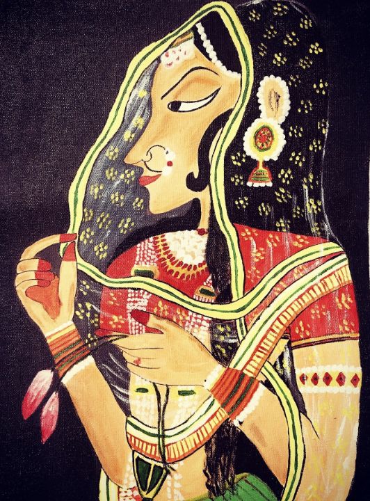 Bani-Thani Miniature Painting - Ojha_Sky_Shruti