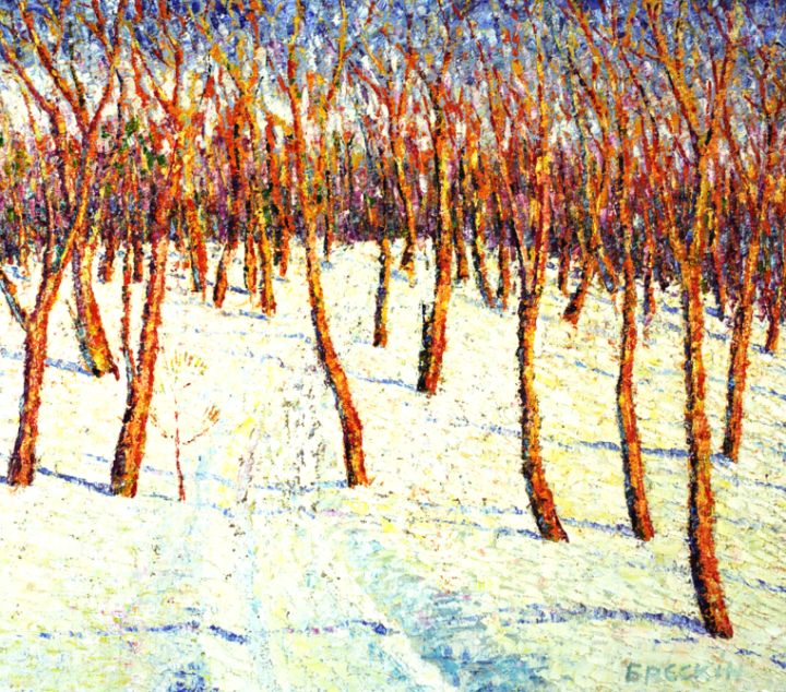 Sunny winter - Breskin - Paintings & Prints, Landscapes & Nature ...