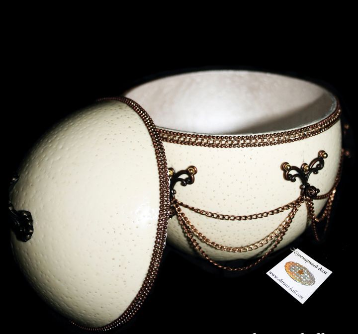 Ostrich Egg Jewelry Box"Lori" - Ostrich Hall