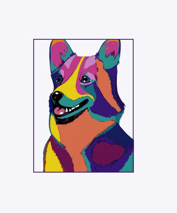 Colorful Corgi - Artful Gifts by Laura