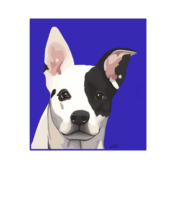 Graphic Art Black and White Dog - Artful Gifts by Laura