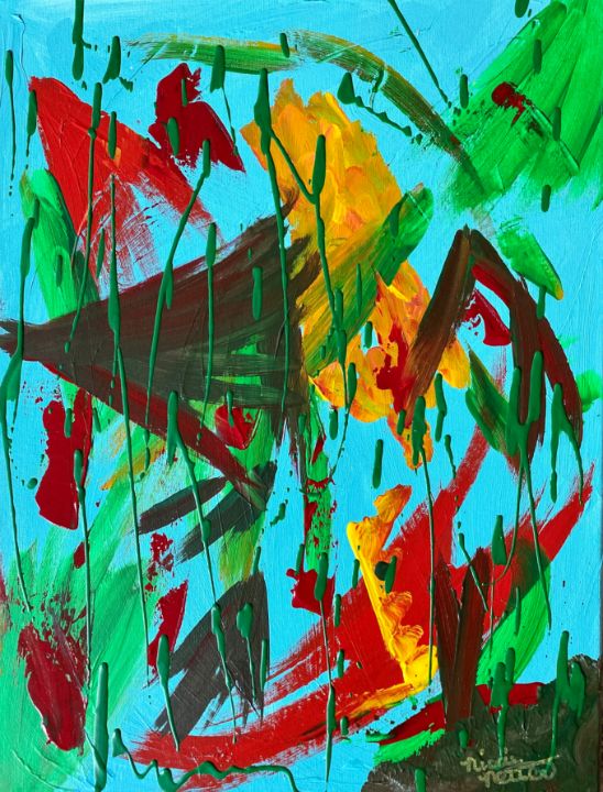 Minty Mess Nicci Netter Artworks Paintings Prints Abstract Color Artpal