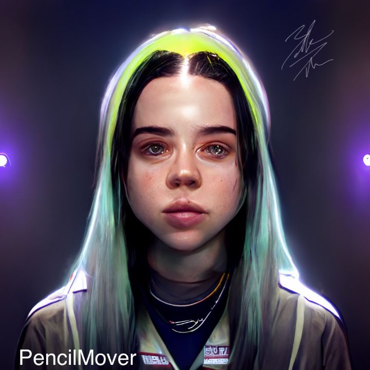 Billie Eilish By PencilMover - PencilMover - Digital Art & AI ...