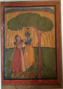 Radha and Krishna Standing Banyan