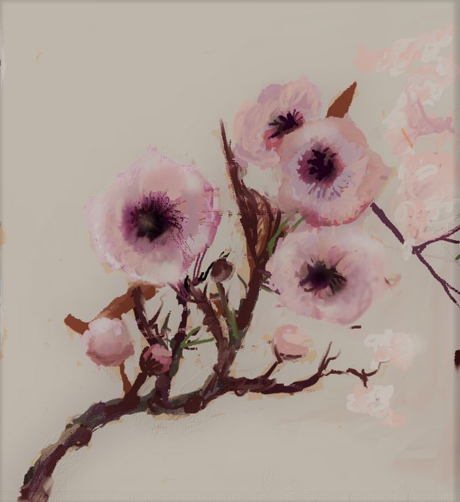 cherry blossom tree branch drawings