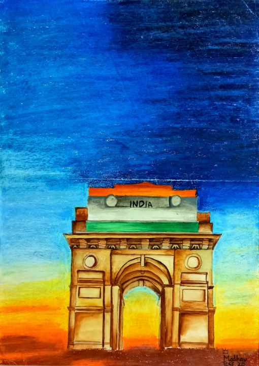India Gate Painting by Aditi Pathak - Pixels-saigonsouth.com.vn