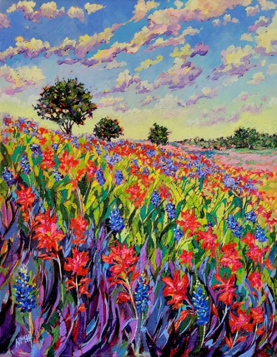 Indian Paintbrush Nova Hill Paintings Prints Landscapes