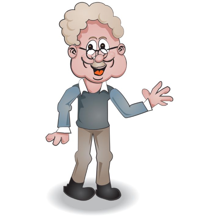 Grandpa Cartoon Character - Karya Langit - Digital Art, People ...