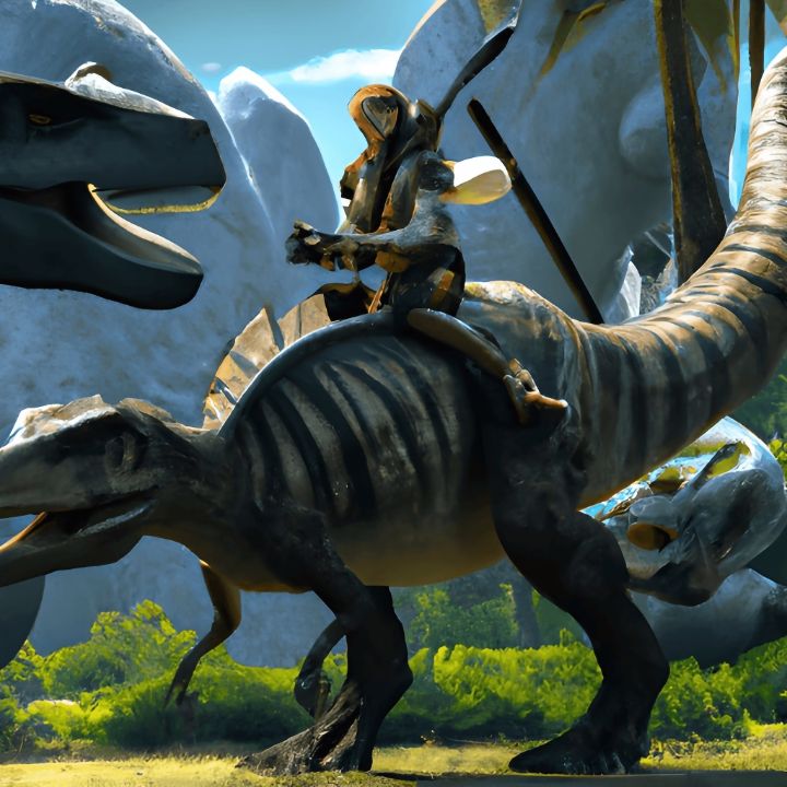 Japanese Dinosaur Rider Dinosaur Rider Fantasy Art