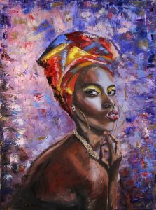African American Woman Oil Painting