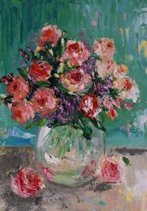 Roses Painting  Art Floral