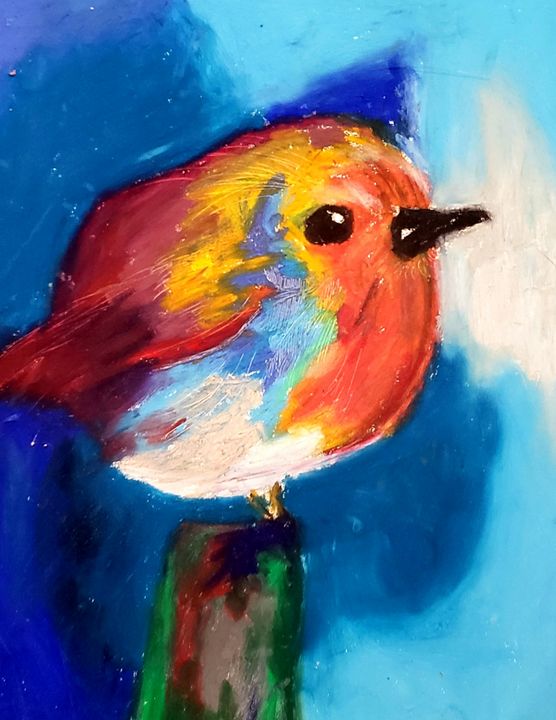 Cute Fat Bird - S Hampton Gallery - Paintings & Prints, Animals