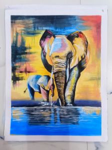 abstract wildlife paintings
