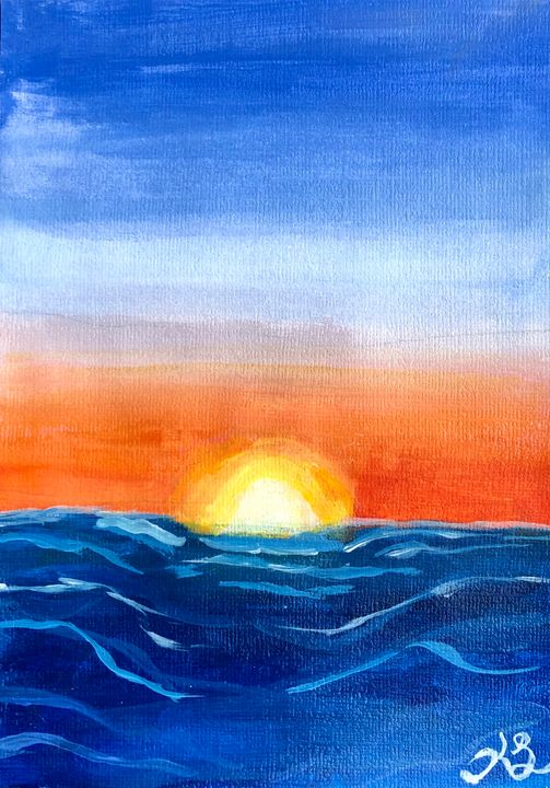 Sunset by water - Kimberly Lilly's Gallery