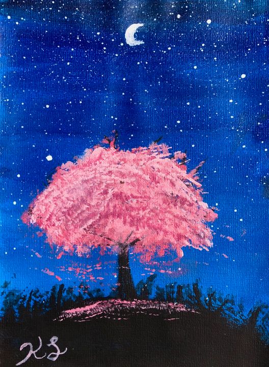 Cherry Blossom Night scene - Kimberly Lilly's Gallery