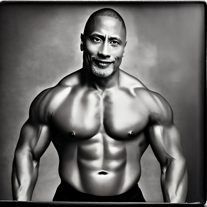 My New Digital Drawing Of Dwayne Johnson (The Rock)