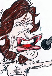 Mick Jagger caricature