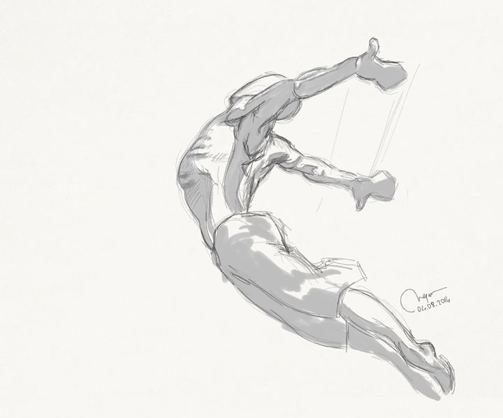 Sketch of a male figure. - BMArt