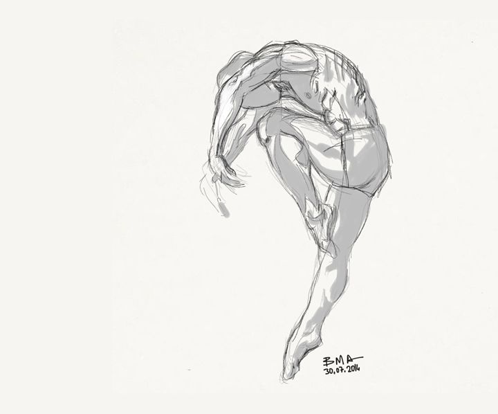 Sketch of a male figure. - BMArt