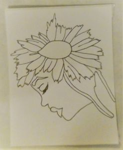 Sunflower Girl Sticker