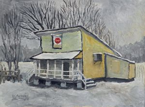 Country Store In Snow - Holewinski
