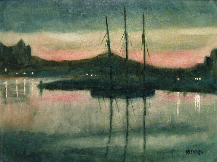 Evening Victoria Harbor    [SOLD] - Holewinski