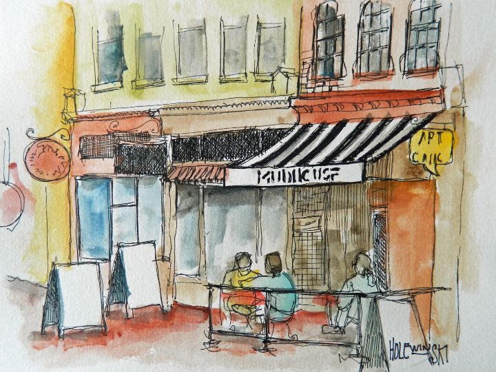 Composition in Orange with Awning - Holewinski