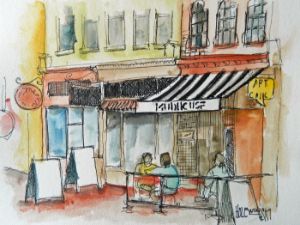 Composition in Orange with Awning