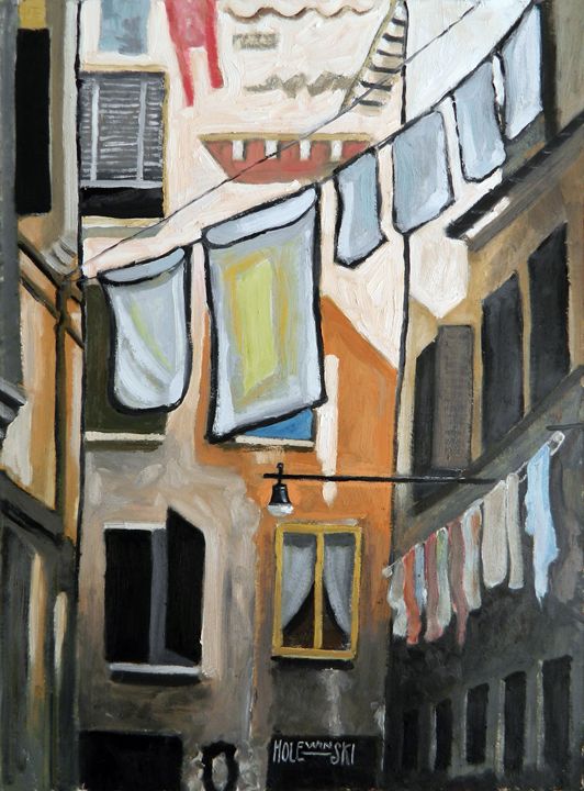 Wash Day in Venice - Holewinski